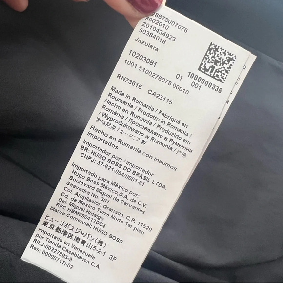 Hugo Boss Jazulara Jersey Twill Jacket in Black Size 10 - Picture 11 of 12